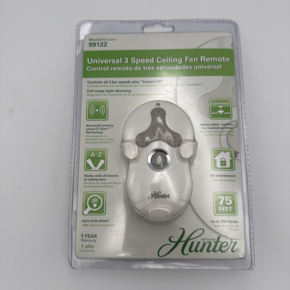 *NEW Sealed* HUNTER Fans Universal 3-Speed Ceiling Fan Remote: Model 99122
